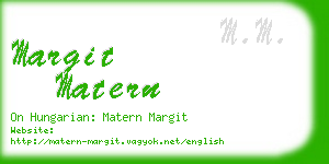 margit matern business card